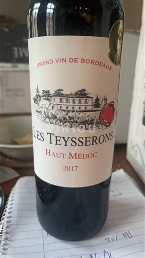 Bordeaux Haut-Médoc Les Teyssérons 2017