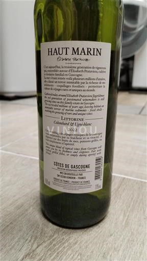 Sudoeste Côtes de Gascogne Domaine Haut Marin Littorine 2022