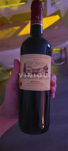 Bordeaux Médoc Fût de chêne, médaille d'or PARIS 2022 Merrain rouge 2020