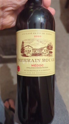 Bordeaux Médoc Fût de chêne, médaille d'or PARIS 2022 Merrain rouge 2020