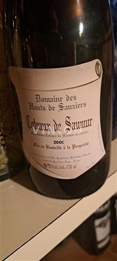 Thung lũng sông Loire Coteaux-de-saumur Domaine Des Hauts de Sanziers 2000