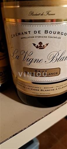 Bourgondië Crémant de Bourgogne Cave de la Vigne Blanche à Clessé La Vigne Blanche Niet-geïntegreerd