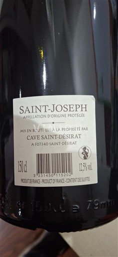 Rhône Valley Saint Joseph Cave de Saint-Désirat 2022