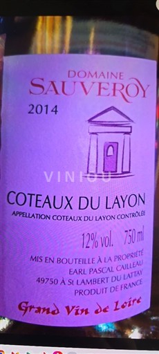 Thung lũng sông Loire Anjou Sauveroy Tradition Không niên vụ