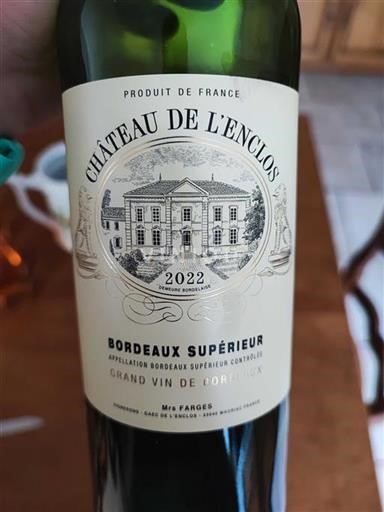 Bordeaux Bordeaux Supérieur Château L'Enclos 2022