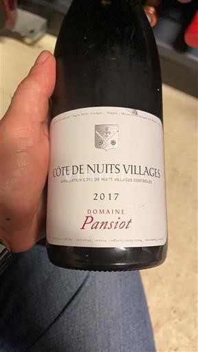 Burgundija Côte de Nuits Villages Domaine Pansiot 2017