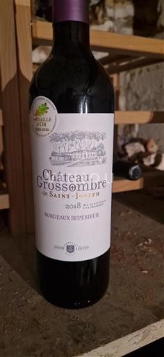 Bordeaux Bordeaux Supérieur Château Grossombre de Saint Joseph 2018
