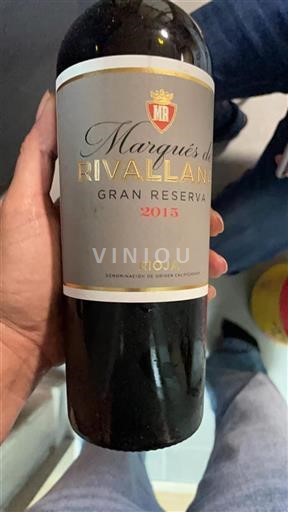 La Rioja rioja Marqués de Rivallana Gran Reserva 2015