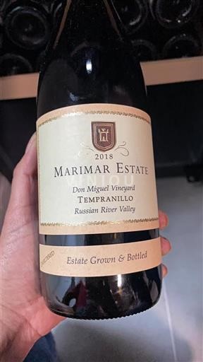 Vùng trồng nho được cấp phép California Russian River Valley Marimar Estate Don Miguel Vineyard 2018
