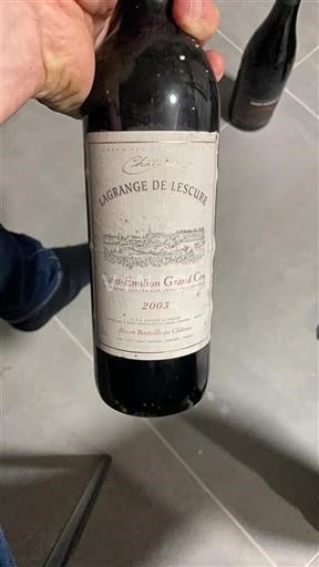 Bordeaux Saint-Émilion Grand Cru Grand Cru Château Lagrange de Lescure 2003