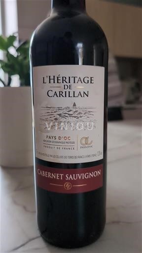 Languedoc y Rosellón País de Oc L'Héritage de Carillan Cabernet Sauvignon Sin añada