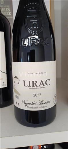 Rhônen laakso Lirac Vignobles Assémat 2022