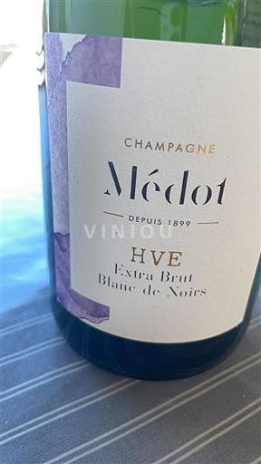 Šampanja Šampanjec Médot HVE Extra Brut Blanc de Noirs Neleten.