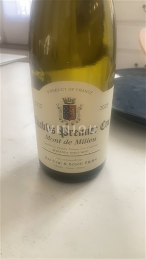 Bourgogne Chablis Premier Cru Jean-Paul & Benoit Droin Mont de Milieu 2023