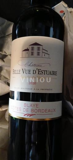 Burdeos Blaye-Côtes de Burdeos Château Belle Vue Estuaire Vieilles Vignes 2020
