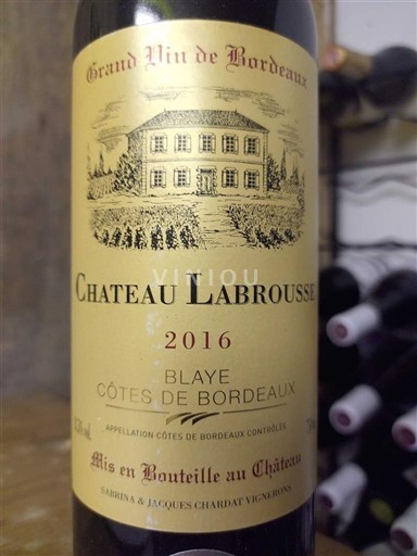 Bordeaux Blaye-Côtes-de-Bordeaux Chateau Labrousse 2016