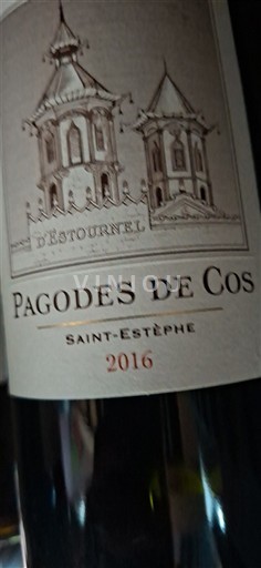 Bordeaux Saint-Estèphe Cos ESTOURNEL Pagodes de Cos 2016