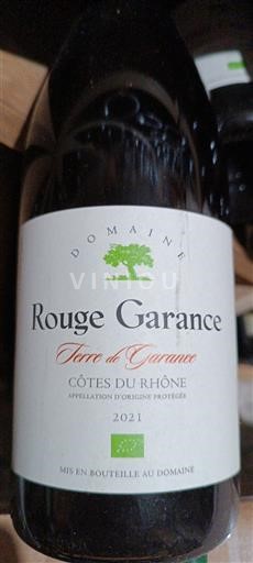 Rona dolina Côtes-du-Rhône Domaine Rouge Garance Terre de Garance 2021