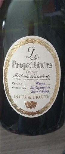 Languedoque Limoux Le Propriétaire Méthode ancestrale Não Sazonado