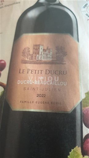 Bordeaux Saint-Julien Ducru-Beaucaillou Le Petit Ducru 2022