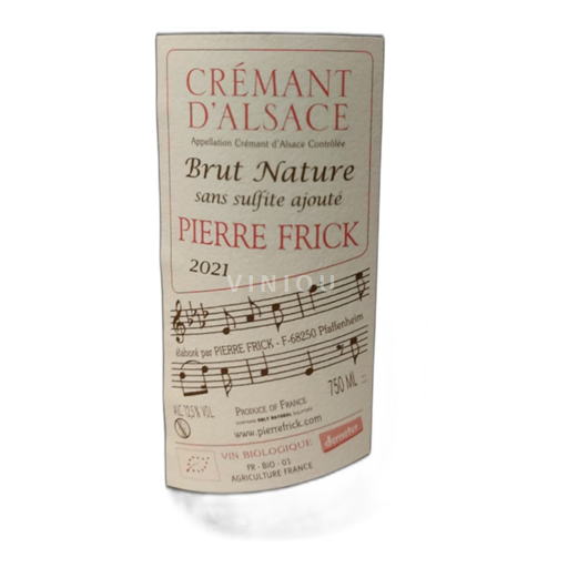 Alsace Crémant d'Alsace Domaine Pierre Frick Brut Nature 2021