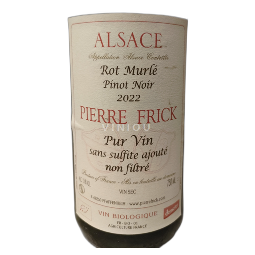 Alsace Pinot noir Domaine Pierre Frick Rot Murlé 2022