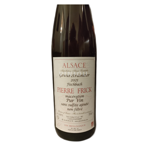 Alsace Gewurztraminer Domaine Pierre Frick Fischbach (macération) 2021