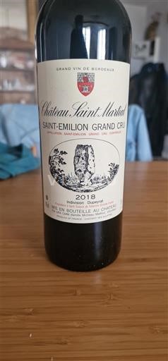 Bordeaux Saint-Émilion Château Saint martin 2018