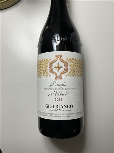 Piëmont Langhe Azienda Agricola Gigi Bianco ssa 2017