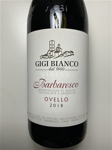 Piëmont Barbaresco Azienda Agricola Gigi Bianco ssa Ovello 2018