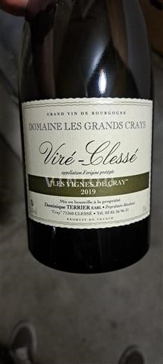 Bourgogne Viré-clessé Domaine Les Grands Crays Les Vignes de Cray 2019