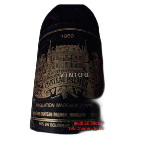 Bordeaux Margaux Château Palmer 1989