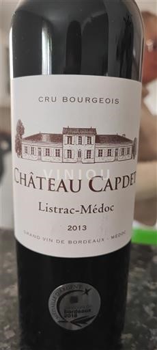 Bordeaux Listrac-Médoc Cru Bourgeois Château Capdet 2013