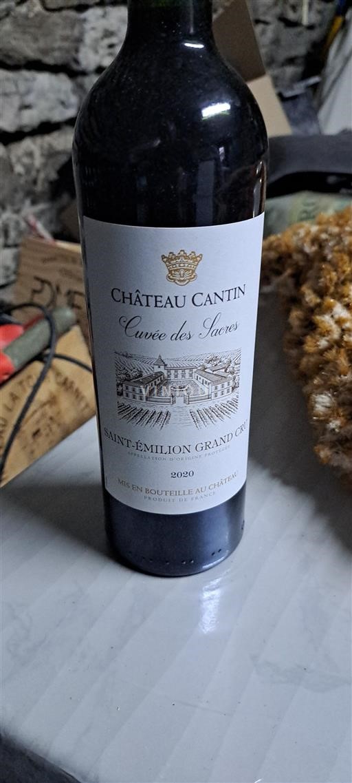 Bordeaux Saint-Émilion Grand Cru Château Cantin des Sacres 2020