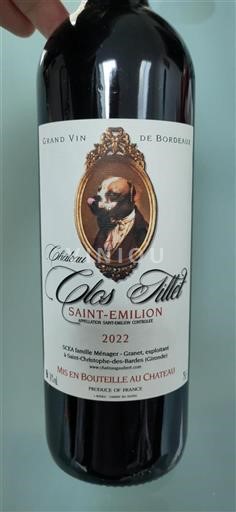 Bordeaux Saint-Émilion Clos Tillet 2022