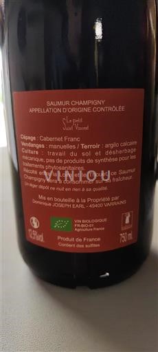 Loirevallei Saumur-champigny Le Petit Saint Vincent 2021