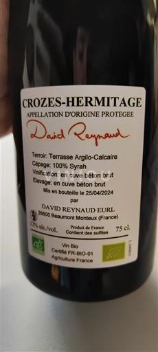Rhône-dalen Crozes-Hermitage David Reynaud 2023