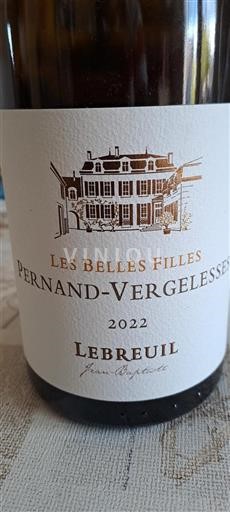 Borgoña Pernand-Vergelesses Domaine LEBREUIL Les Belles Filles 2022