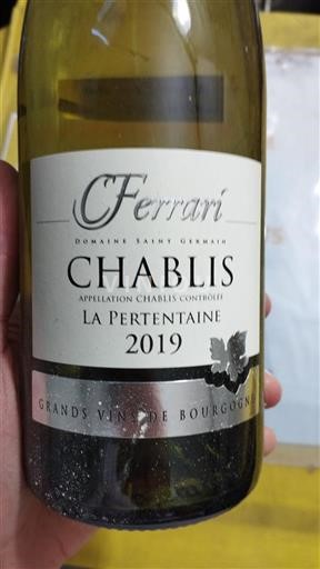 Burgundi Chablis Domaine Saint Germain La Pertentaine 2019