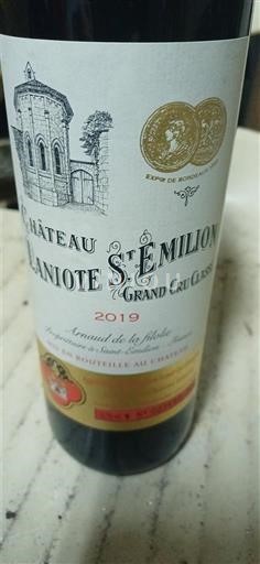 Burdeos Saint-Émilion Gran Cru Grand Cru Classé Château Laniote 2019