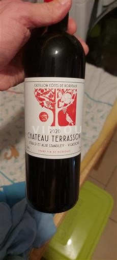 Bordeaux Castillon Côtes de Bordeaux Terrasson 2020