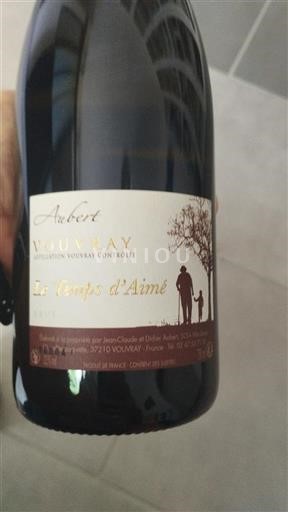Thung lũng sông Loire Vouvray Aubert Le Temps d'Aimé Không niên vụ