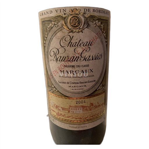 Bordeaux Margaux Château Rauzan-Gassies 2004