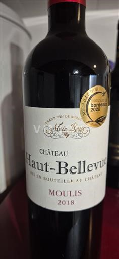 Bordeaux Moulis-en-Médoc Château Haut Bellevue 2018