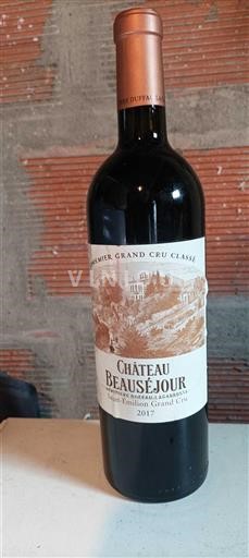 Bordeaux Saint-Émilion Grand Cru Premier Grand Cru Classé Château Beauséjour 2017