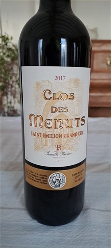 Bordeaux Saint-Émilion Grand Cru Grand Cru Clos des Menuts 2017