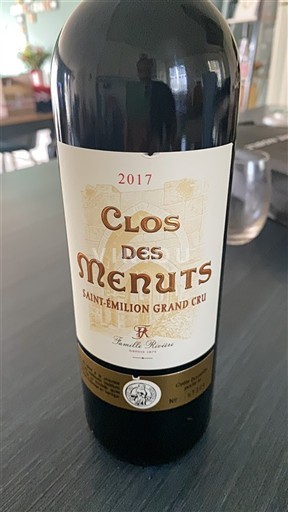 Bordeaux Saint-Émilion Grand Cru Grand Cru Clos des Menuts 2017