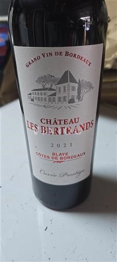 Bordeaux Blaye-Côtes-de-Bordeaux Château Les Bertrands Prestige 2021