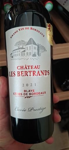 Bordeaux Blaye-Côtes-de-Bordeaux Château Les Bertrands Prestige 2021