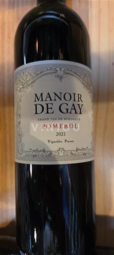 Bordeaux Pomerol Château Manoir de Gay 2021